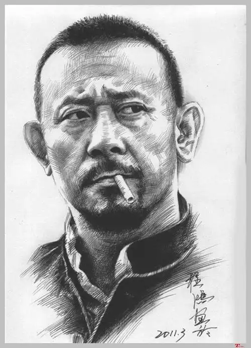 程鸿的铅笔素描《名人肖像集》01(20p) - 桃源居士 - 桃源居