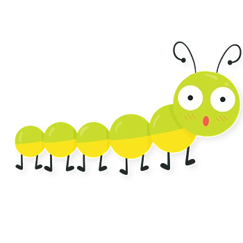 春季卡通毛毛虫矢量素材