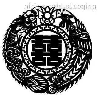 龙凤喜-1字图片[矢量图,ai]