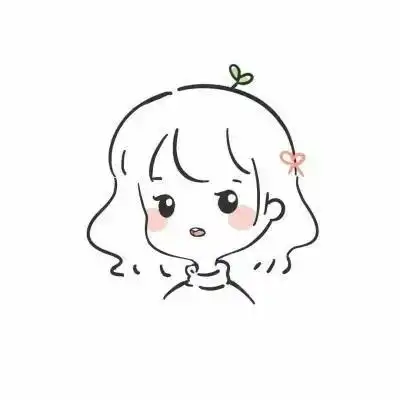 线条女孩简笔画小人