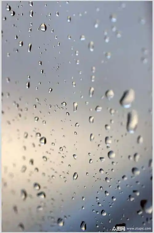 模糊透明水珠雨滴摄影背景图片