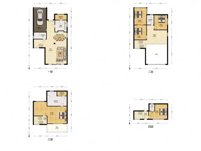 城阳区赠送两百平米大院子别墅4层