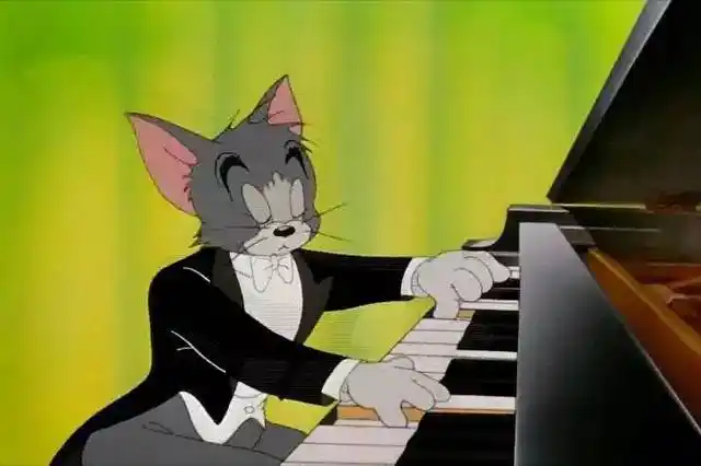 汤姆猫穿西装抽雪茄,汤姆猫抽烟头像_大山谷图库