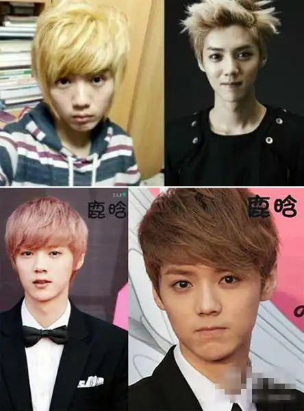 鹿晗今昔对比照