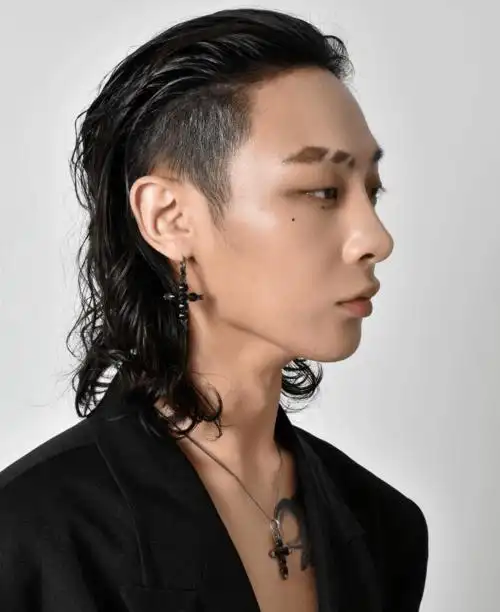 [长发大背头]_发型