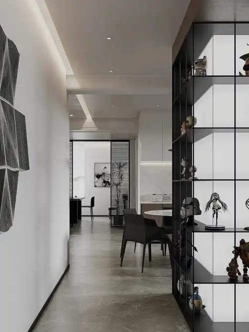 手办墙电竞房年轻人的家从玄关就开始酷