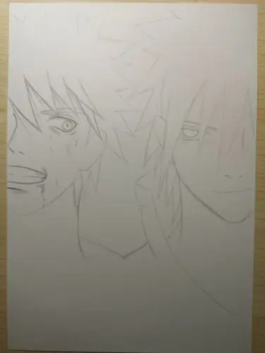 手绘鸣人与佐助