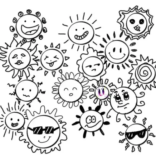 多几个太阳来暖暖我吧98太阳简笔画 简单好学 赶快收藏98