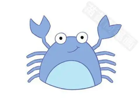 螃蟹简笔画有色彩