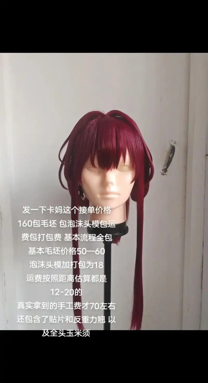 假发造型 #卡芙卡 #崩坏星穹铁道  发一下这个接单的价格 - 抖音