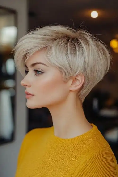 32 岁女人的时尚新选择:露耳短发斜刘海|发型|减龄|脸型|发色_网易