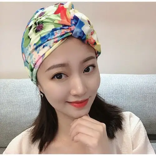 泳帽韩长发彩色花女士游泳帽时尚加大舒适不勒头女士泳衣温泉游泳帽