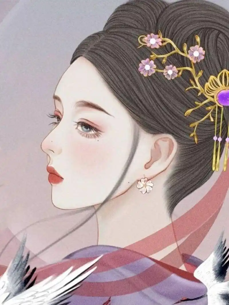 素材积累 | 古代女子头饰名称之簪花(2) 1.桃花银簪 2.玉叶金蝉簪 3.