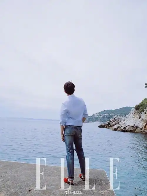 杨洋背影图片杨洋背影眺望大海的图片杨洋海边背影图片杨洋海边背影