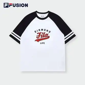 斐乐fusion潮牌男子短袖t恤夏新款宽松棒球运动休闲上衣标准白wt16588