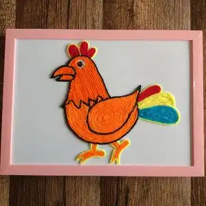 幼儿手工diy创意粘贴画纽扣图片