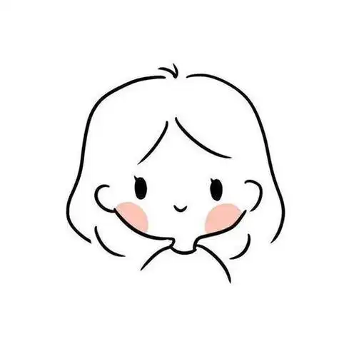 简笔画女头像可爱几笔就成