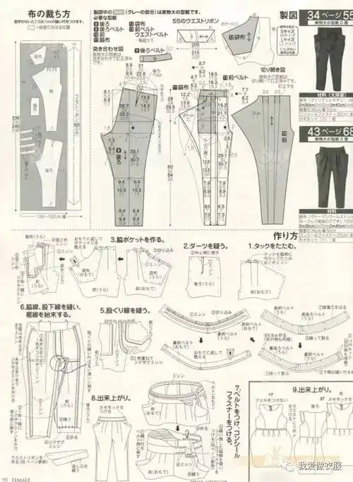 哈伦裤裁剪图大集合