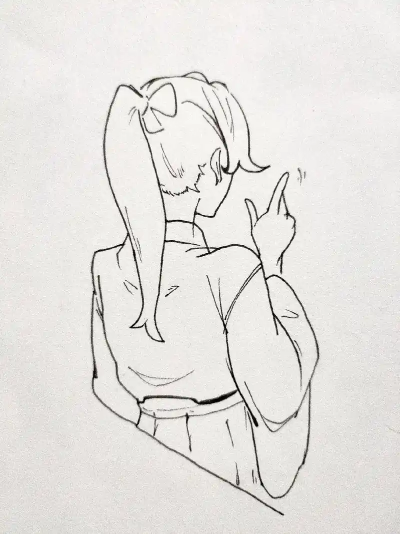 手绘 #动漫人物绘画 #简笔画  - 抖音