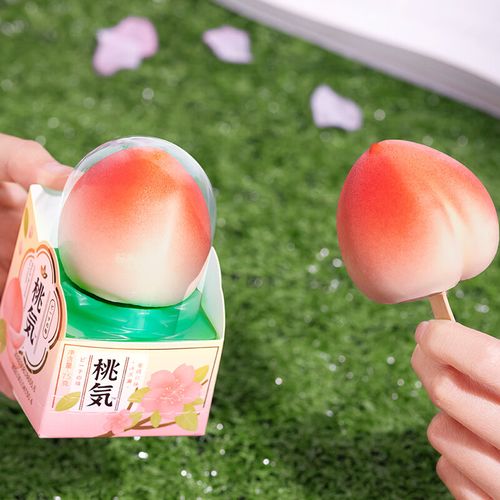 食芳溢12支全家同款红祺桃気气可爱风雪糕冰淇淋网红冰激凌 12枚桃気