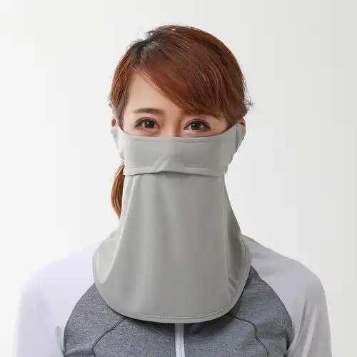 ohsunny防晒面罩户外骑行透气护颈防紫外线冷感男女遮阳面罩护肩视频