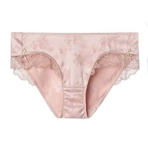 夏娃的诱惑恬美组粉红色性感平角裤中腰女士蕾丝平角内裤