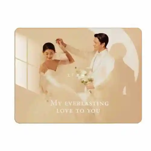 y8z定 制婚纱照放大床头相框挂墙打印照片加制作结婚照水晶挂画全