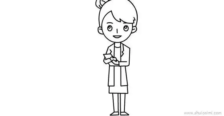 女医生儿童画怎么画 女医生简笔画简单 - 水彩迷