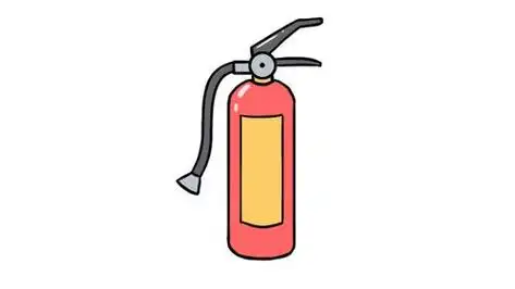 灭火器简笔画灭火器涂色画灭火器图片简笔画灭火器怎么画卡通火苗简笔