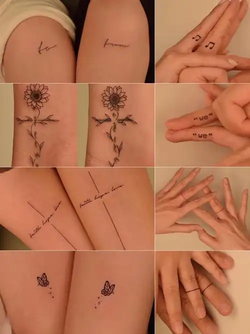 情侣纹身|闺蜜93纹身图案分享属于我们的第一个纹身有纪念意义的