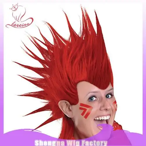 【厂家直销】橙黄色刺猬头假发 渐变假发