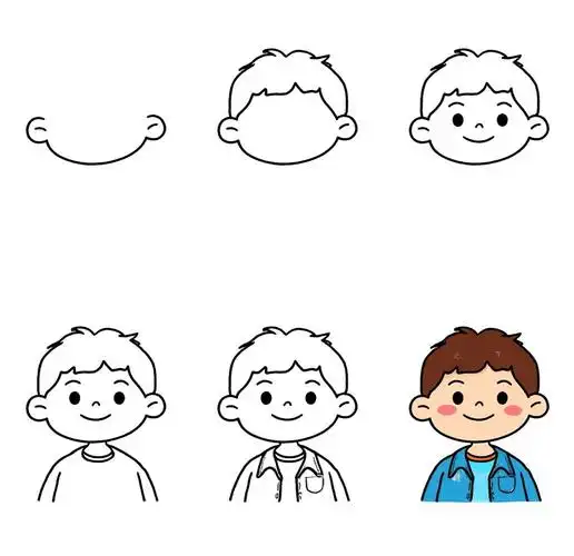 上了画简笔画小人,真的好有趣呢~ 简单的线条就能勾勒出可爱的小人物