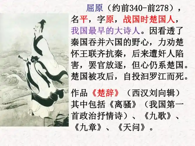 部编版九年级下17屈原节选课件共16张ppt