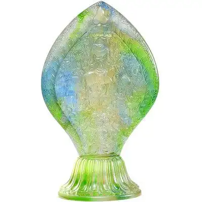 七珍宝摆件藏传密宗佛前供奉琉璃轮王七政宝组合法轮佛台供桌摆件