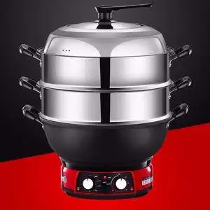 吉多星锅插电电用炒锅铸铁家用炒菜一体式电锅多功能电热锅不粘八宝