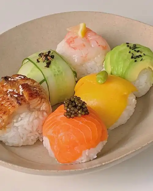 寿司花样摆盘图片_小红书