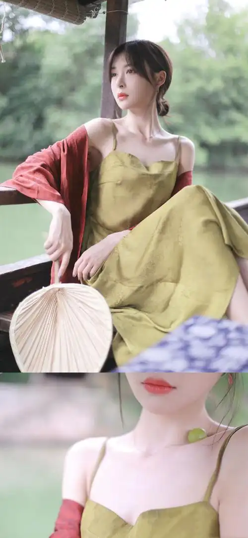 张语格夏末游湖写真