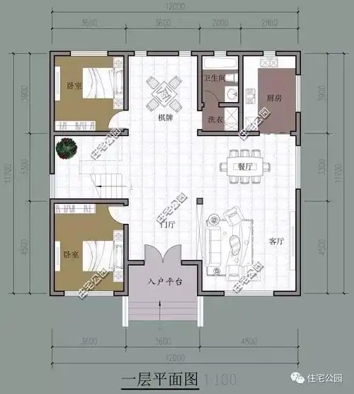 12x12米简中式别墅全图预算视频展示