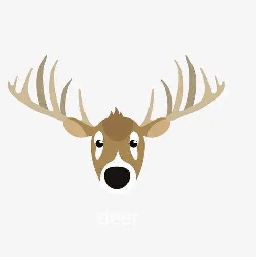 卡通羚羊头像矢量图