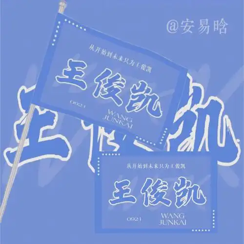王俊凯王源易烊千玺应援大旗