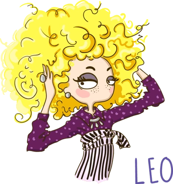 矢量金色爆炸头女孩