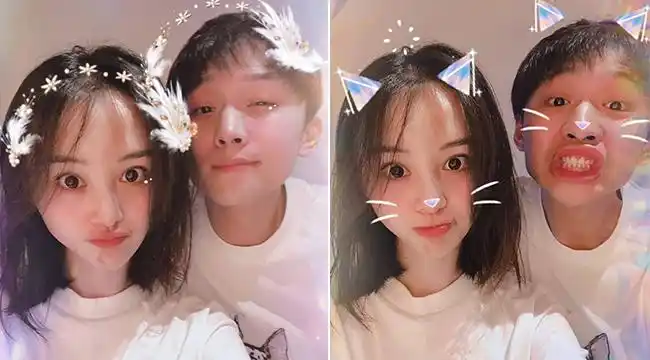 郑爽首晒与男友张恒合影 穿情侣装卖萌超甜