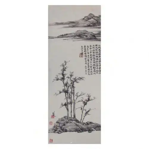 抚云林子倪瓒渔庄秋霁图轴