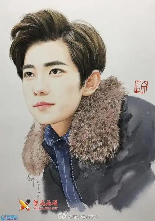 彩铅画明星杨洋画画步骤