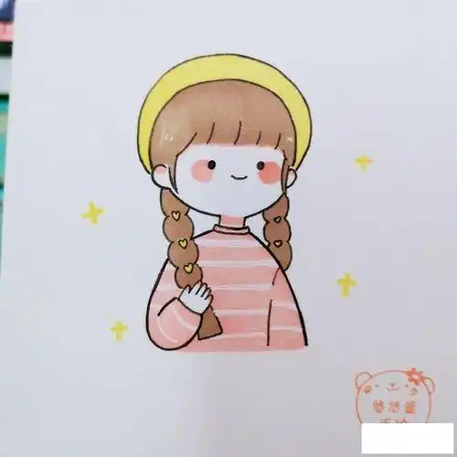 可爱小女生女生简笔画大全