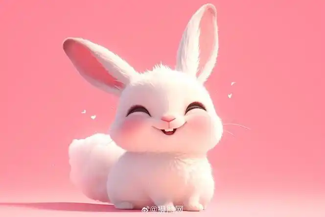 插画分享aigc卡通可爱兔子插画背景图版权素材by摄图网