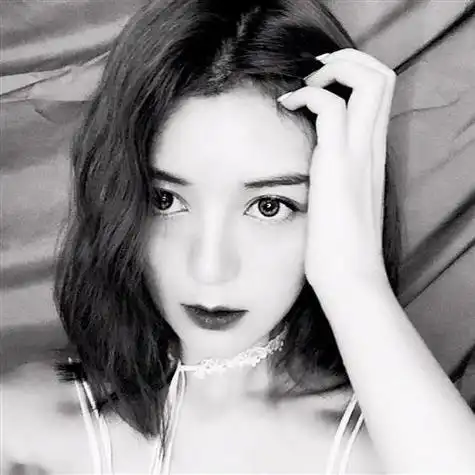 高冷霸气真人女生头像黑白侧脸