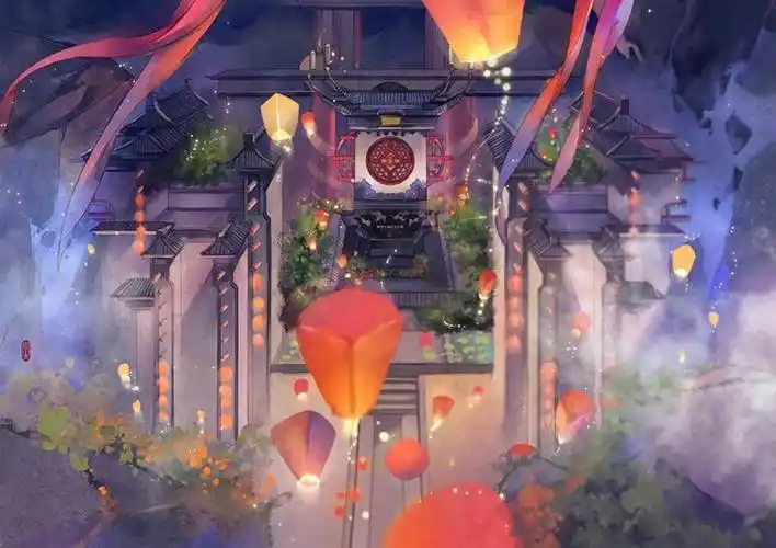 古风插画/古风壁纸 唯美古风意境壁纸【图:@郭小天__ 】冬无愆阳, 夏