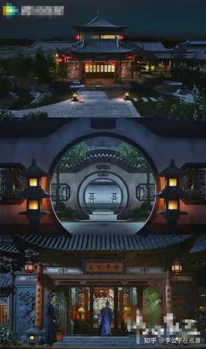 下面这张布景也很喜欢廊庭之美.