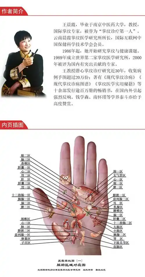 正版王晨霞掌纹图典掌纹图解手诊书诊病治病教程书籍黄晨霞看手相中医